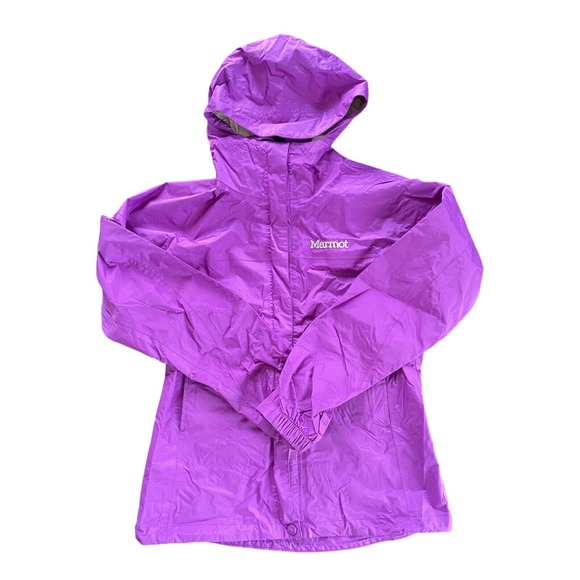 Marmot Jackets & Blazers - Marmot Women’s Precip Eco Hooded Waterproof Rain Coat Jacket Purple Size XS